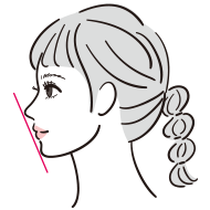 鼻から顎にかけてのEラインを綺麗に整えたい